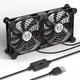 slomart OTraki USB Dvostruki ventilator 140mm - PC hlajenje, 3 hitrosti, tih