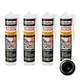 IsolBau Visokotemperaturni silikon 350 °C Črn Hochtemperatursilikon 4 x 300 ml