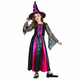 Čarovnica črno-roza otroški kostum
