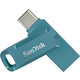 USB C & USB disk SanDisk 64GB Ultra DualGO, 3.1, 150 MB/s, modra