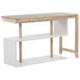 Beliani Nastavljiva pisalna miza s polico 120x45 cm svetel les / bela CHANDLER