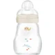 MAM Feel Good Glass Baby Bottle steklenička z ventilom proti kolikam 0m+ Beige 170 ml