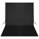 VIDAXL črno ozadje z ogrodjem 500x300cm