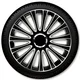 Le Mans Pro Silver Black Wheel Cover Set - 15