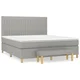 Vidaxl Box spring postelja z vzmetnico svetlo siva 180x200 cm blago