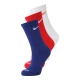 NIKE Športne nogavice Everyday Plus temno modra/neonsko oranžna/rdeča/bela