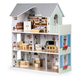 ECO TOYS Drvena kućica za lutke sa nameštajem Emma Residence šarena