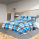 Set posteljine za poplun plavo-sivi 240x220 cm pamučni