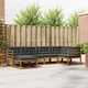 Set vanjskih sofa 6 kom. Prirodna i antracit Smeđa 325 x 166,5 x 73 cm