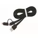Gembird kombinirani kabel 2v1, Lightning 8-pin (M) / microUSB na USB 2.0 (M), 1 m, črn