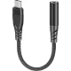 Črni Type-C na 3,5mm (ženski) Sturdo tekstilni adapter