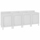 vidaXL Komercialna delovna miza z omarico 240x60x96 cm nerjaveče jeklo