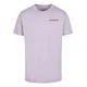 Mens T-shirt with Trust Dove lilac inscription on the back