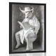 Plakat bel bik s časopisom na stranišču - 20x30 silver