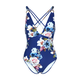 CUPSHE Ženski jednodelni kupaći kostim sa cvetnim dezenom J18 teget