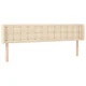 Vidaxl Vzglavje z ušesi krem 203x16x78/88 cm blago