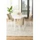 Hanah Home Set Trpezarijski sto i 4 stolice, Bež-beli