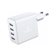 Omrežni adapter Swissten za polnilec, 4XUSB, 20W, Smart IC, bela