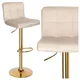 EH Žametni barski stol Arako Gold Beige
