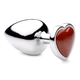 Booty Sparks Gemstones Red Jasper Heart Anal Plug Large
