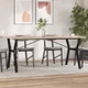 Blagovaonski stol Y-oblika 180x90x75,5 cm od borovine i čelik