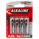 Baterije 1x4 Ansmann Alkaline Mignon AA red-lineBaterije 1x4 Ansmann Alkaline Mignon AA red-line