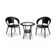 MODUL Baštenski set Rattanica crni/ 2 stolice i sto