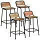 Vidaxl vidaXL Barski stoli 4 kosi 46x35,5x80 cm masivni predelani les