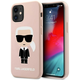 Karl Lagerfeld KLHCP12SSLFKPI iPhone 12 mini 5,4 hardcase light pink Silicone Iconic (KLHCP12SSLFKPI)