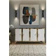 HANAH HOME Komoda Tuna 120 White Gold