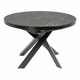 Crni okrugao proširiv blagovaonski stol s keramičkom daskom o 160 cm Vashti – Kave Home