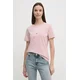 Bombažna kratka majica Tommy Hilfiger ženska, roza barva, WW0WW43895