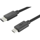 Digitus Digitus USB 2.0 Priključni kabel [1x - 1x Muški konektor USB 2.0 tipa Micro B] 1.8 m Crna Okrugli, utikač primjenjiv s obje stra