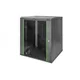 16U wall mounting cabinet 789x600x600 mm, color black (RAL 9005)