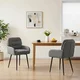 vidaXL Jedilni stoli 2 pcs Žamet Temno siva 59 x 59,5 x 90 cm