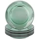 Orion Talerze deserowe szklane zielone VERDE 20,5 cm 6 szt.