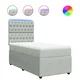 Vidaxl Box spring postelja z vzmetnico svetlo siv 90x190 cm žamet