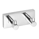 Dvojni kavelj X-SQUARE, krom - Chrome - 120x55x50 mm - Sapho - X-SQUARE - 120 - Medeninasti - Dvojni kavelj - Kvadratni - 120 - 55 - 50 - 14