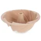 Northix Silikonski pekač za torto Bundt s dimnikom, bež, 23,5 cm