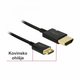 HDMI-HDMI Mini kabel z mrežno pove. 3m Delock črn 3D 4K slim aktivni