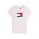 Tommy Jeans Majica temno modra/roza/rdeča/bela