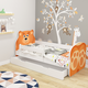 Drveni dječji krevet ANIMALS s ladicom 180×80 cm