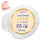 shumee Podstavek za torto, bela 25 cm 1,2 cm, komplet 10 kosov, okrogli boben za torto, luksuzni Brand4Cake