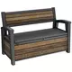 KETER Keter Deco Garden vrtna klop z zabojem 227 L, oreh/antracit