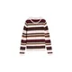 TOM TAILOR Pulover ecru/rjava/rosé/bordo