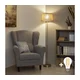 Brilagi - LED podna lampa CERIA 1xE27/40W/230V, prečnik 35 cm, bež/mat hrom