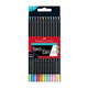 FABER CASTELL Set drvenih bojica Black edition Pastel + Neon 12/1 116410