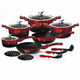 KINGHoff Berlinger Haus Metallic Black Burgundy Line 15 Ele Bh-1632