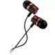 CANYON Stereo earphones with microphone/ Red/ cable length 1.2m/ 21.5*12mm/ 0.011kg