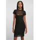 Womens double-layer mesh dress black